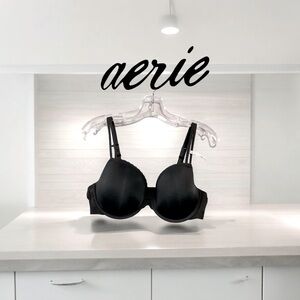 Aerie, Seamless Underwire Bra, 40C, Black 🍒